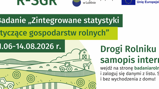 Komunikat GUS – badanie „Zintegrowane statystyki dotyczące gospodarstw rolnych”