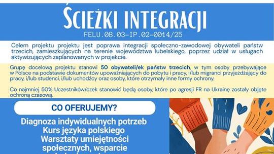 Projekt „Ścieżki integracji” realizowany przez Stowarzyszenie Integracyjne WIINDA