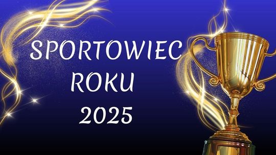 Grafika informuje o Plebiscycie Sportowym Powiatu Krasnostawskiego 2025