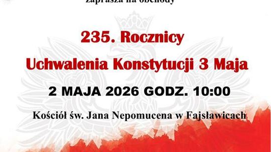 Zapraszamy dziś na obchody Święta Konstytucji 3 Maja