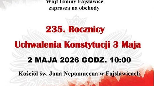 Zapraszamy na obchody Narodowego Święta Konstytucji 3 Maja