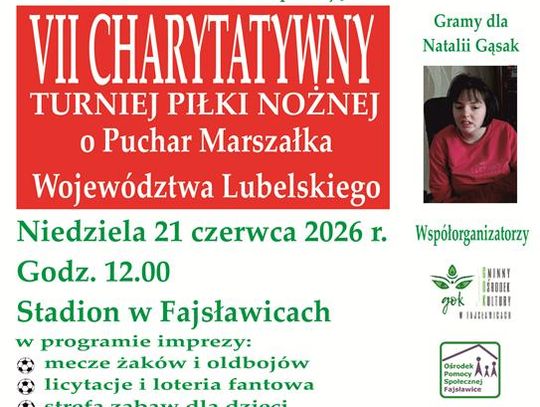 JUŻ W NAJBLIŻSZĄ NIEDZIELĘ GRAMY DLA NATALII !!!