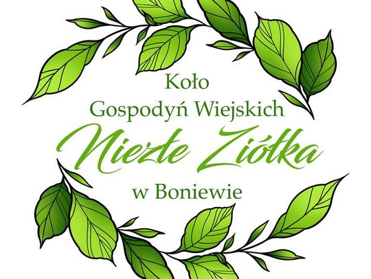 Grafika przedstawia Logotyp Koła Gospodyń Wiejskich "Niezłe Ziółka" w Boniewie