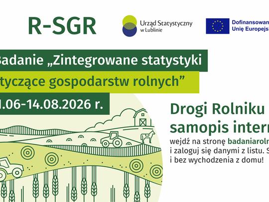 Komunikat GUS – badanie „Zintegrowane statystyki dotyczące gospodarstw rolnych”