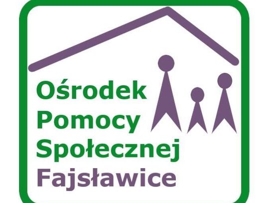 Grafika przedstawia logotyp Ośrodka Pomocy Społecznej w Fajsławicach