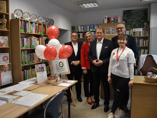 Zdjęcie przedstawia akcję rejestracji dawców szpiku w Gminie Fajsławice, która odbyła się 21 marca 2026r.