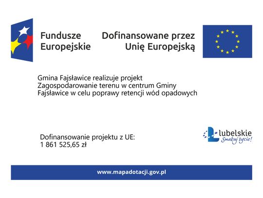 Zagospodarowanie terenu w centrum Gminy Fajsławice w celu poprawy retencji wód opadowych poprzez zastosowanie nawierzchni przepuszczalnych na ciągach komunikacyjnych wraz z budową kanalizacji deszczowej z podziemnym zbiornikiem o poj. 100 m3