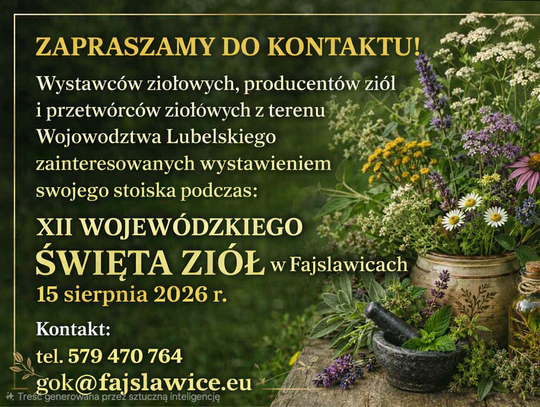 Zapraszamy do współpracy ziołowych wystawców