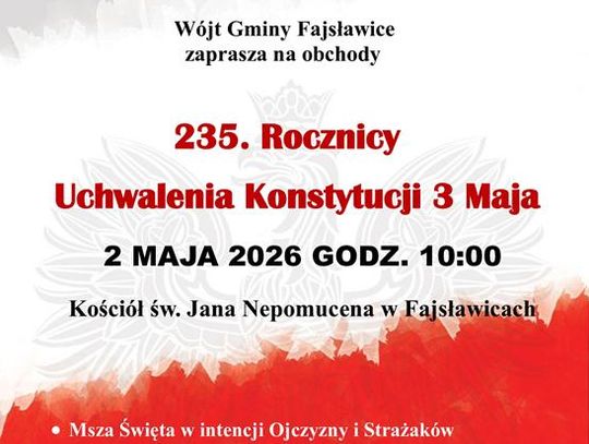Zapraszamy dziś na obchody Święta Konstytucji 3 Maja