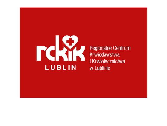 Grafika przedstawia logotyp Regionalnego Centrum Krwiodawstwa i Krwiolecznictwa w Lublinie