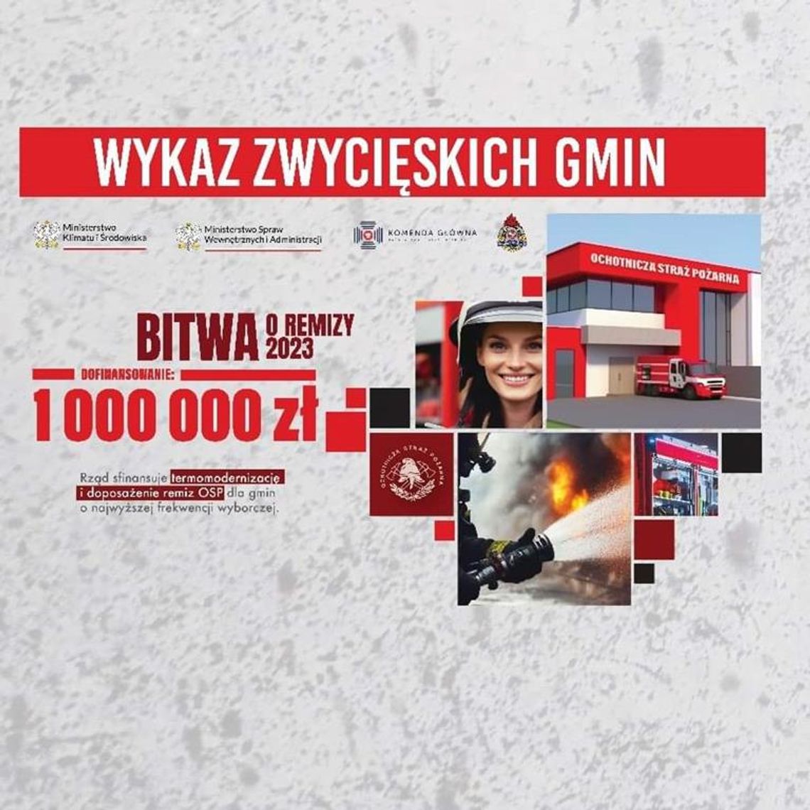 Grafika informuje o  wynikach akcji "Bitwa o remizy"