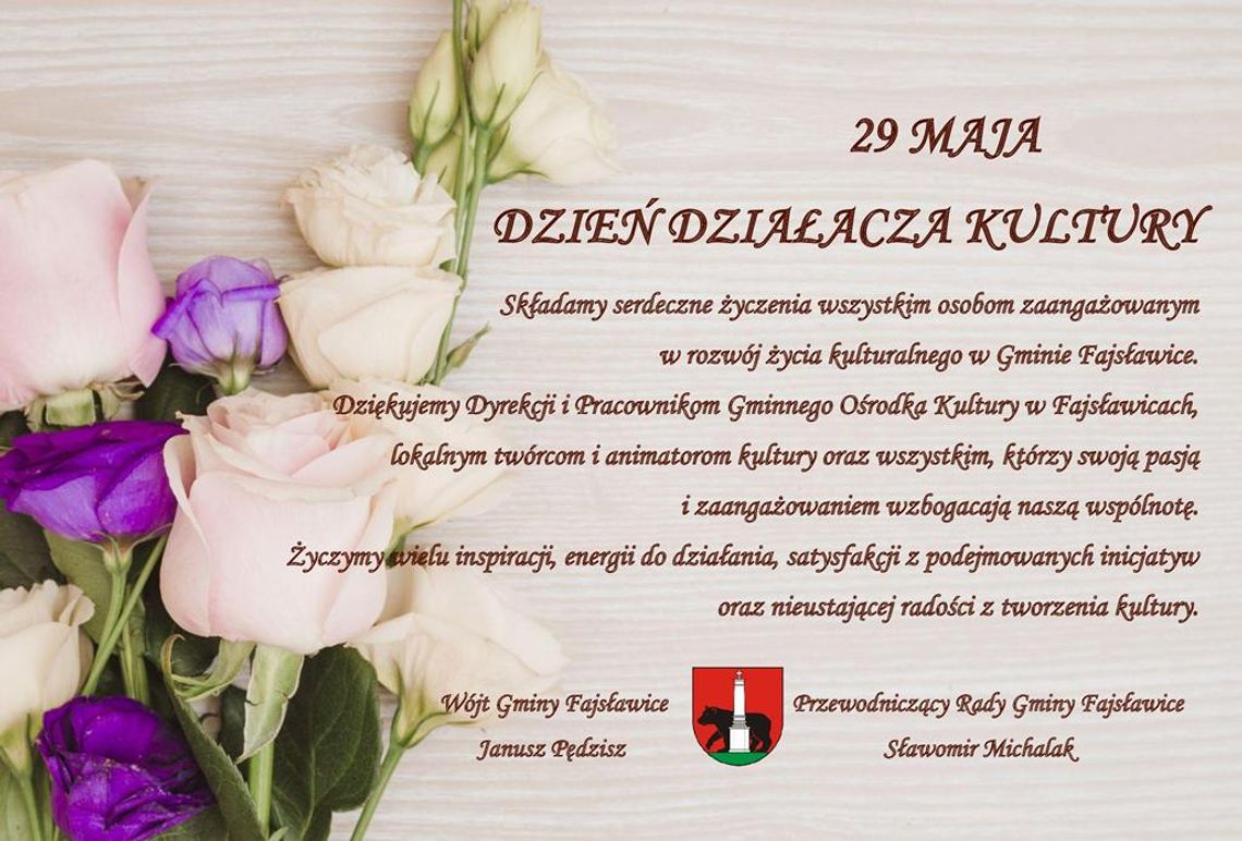 29 maja - Dzień Działacza Kultury 29 maja - Dzień Działacza Kultury