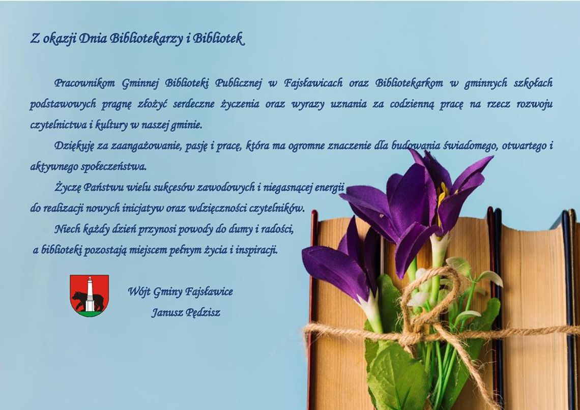 8 maja - Dzień Bibliotekarza i Bibliotek