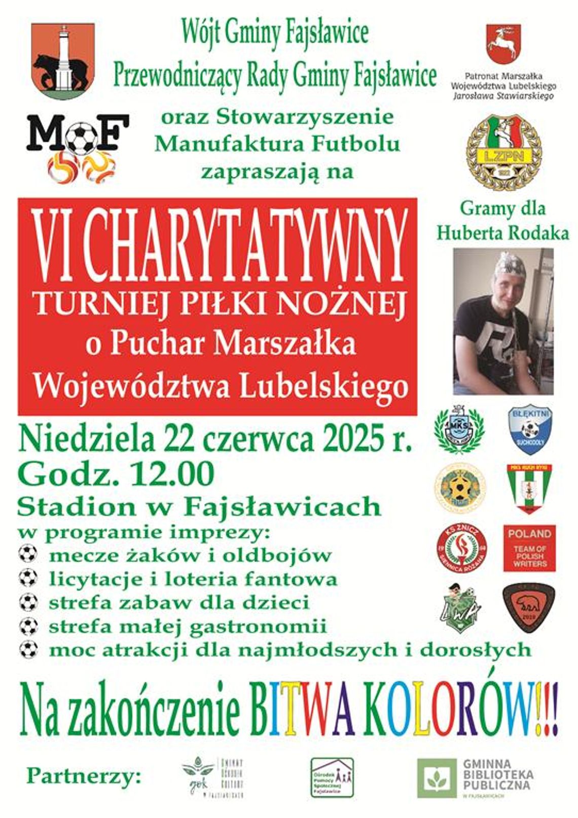 JUŻ W NAJBLIŻSZĄ NIEDZIELĘ GRAMY DLA HUBERTA !!!