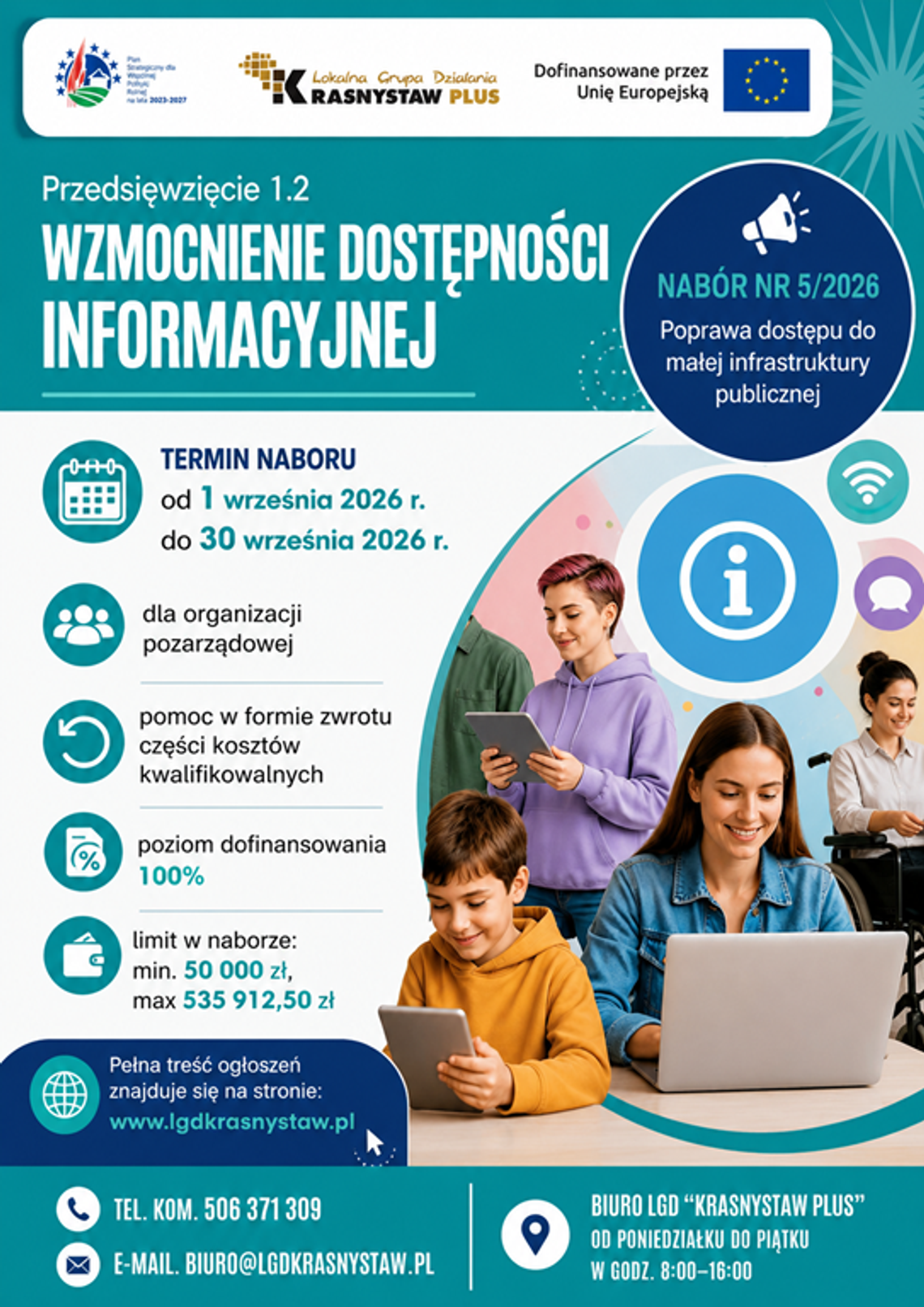 Stowarzyszenie LGD Krasnystaw PLUS ogłasza nabory