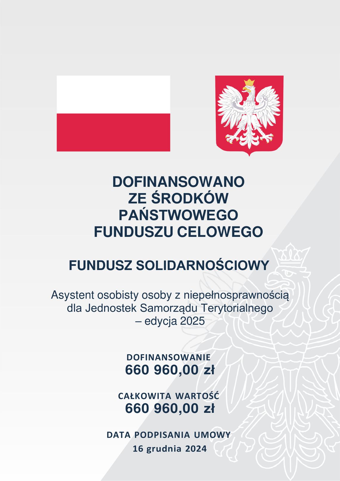 Grafika przedstawia informacje dotyczące programu "Asystent Osobisty Osoby z Niepełnosprawnością"