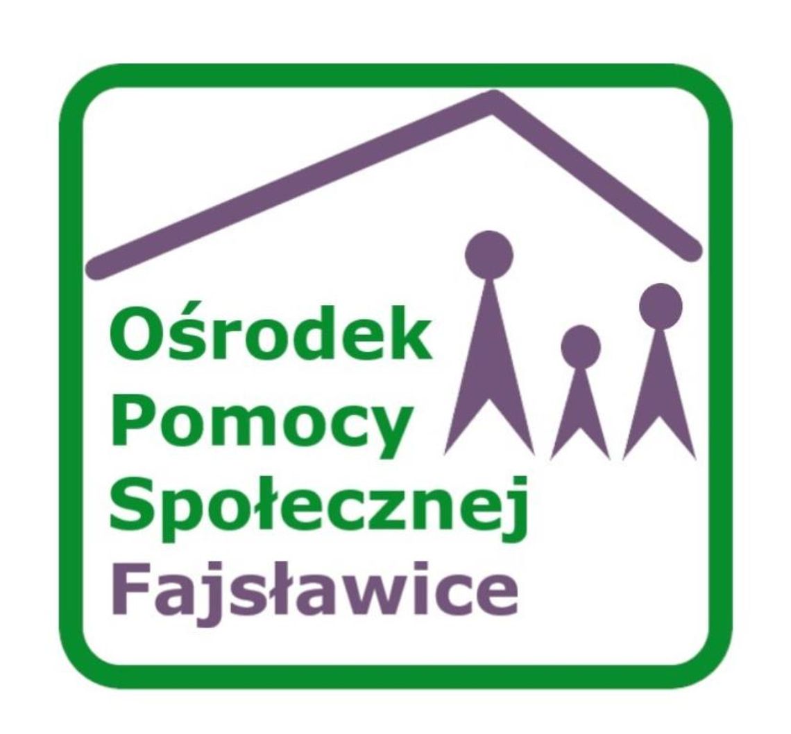 Grafika przedstawia logo Ośrodka Pomocy Społecznej w Fajsławicach