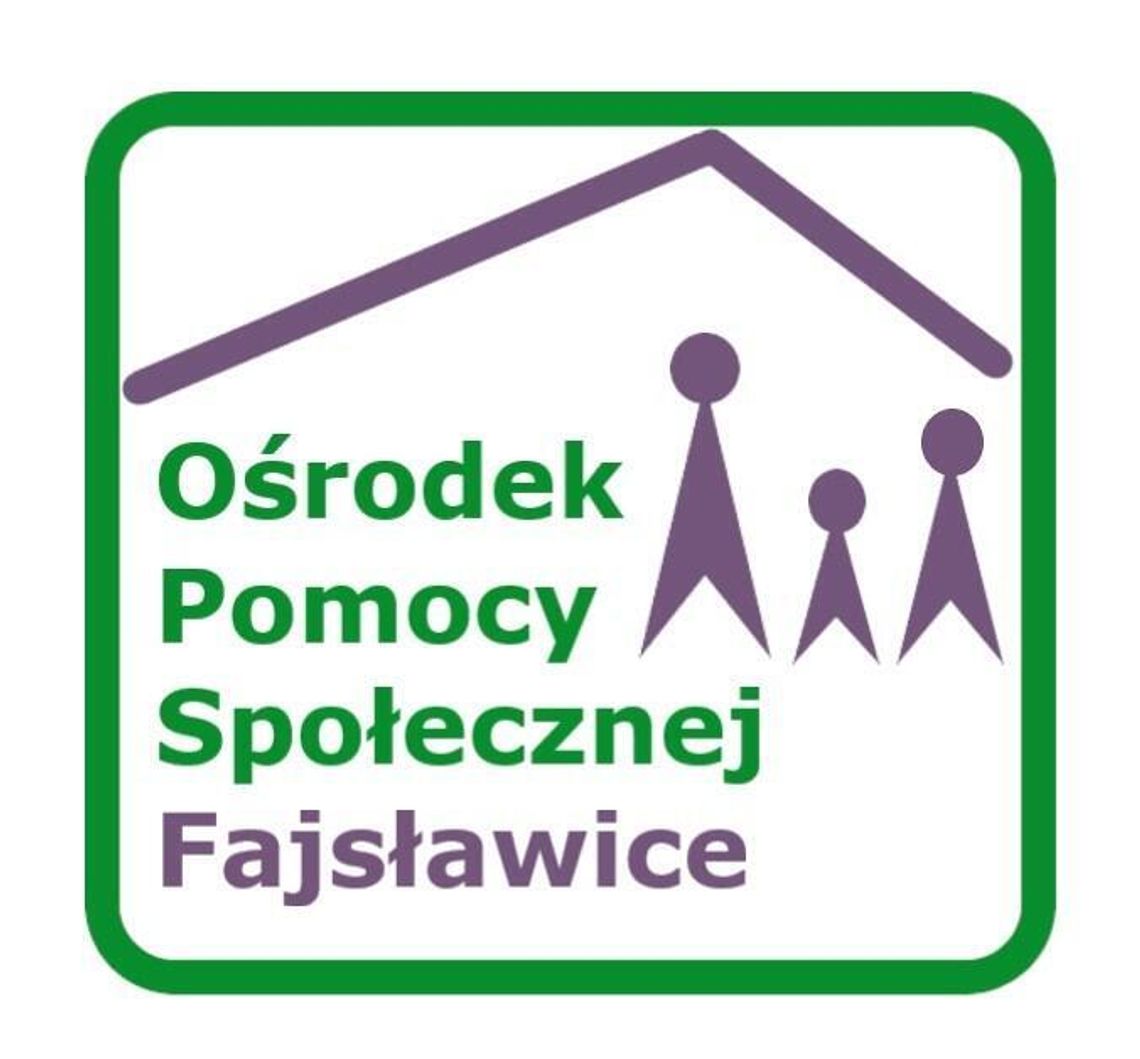 Grafika przedstawia logotyp Ośrodka Pomocy Społecznej w Fajsławicach