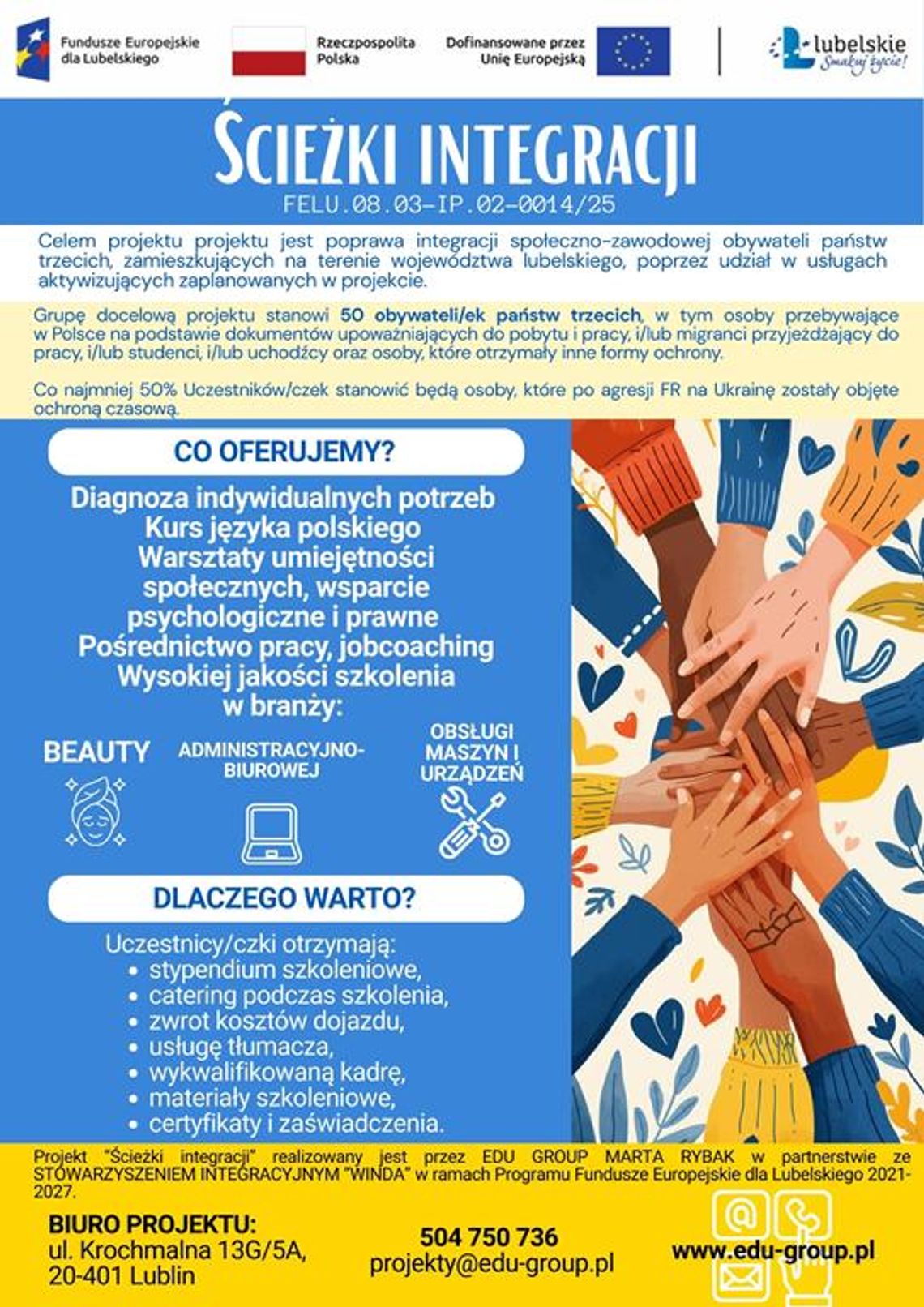 Projekt „Ścieżki integracji” realizowany przez Stowarzyszenie Integracyjne WIINDA Projekt „Ścieżki integracji” realizowany przez Stowarzyszenie Integracyjne WIINDA