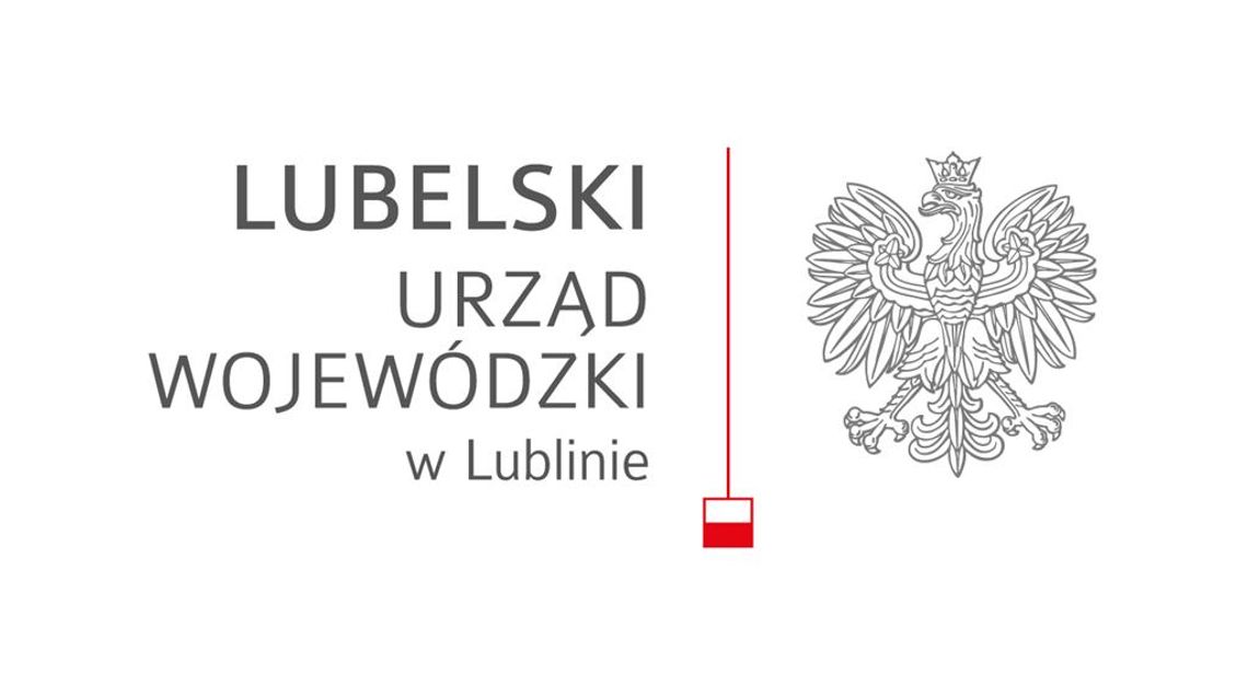 Zdjęcie przedstawia logotyp Lubelskiego Urzędu Wojewódzkiego