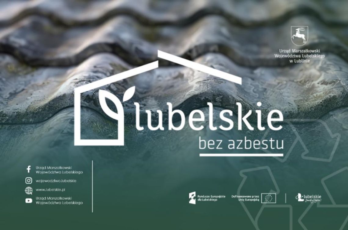 Grafika informuje o tym, że rusza nabór do projektu "Lubelskie bez azbestu"