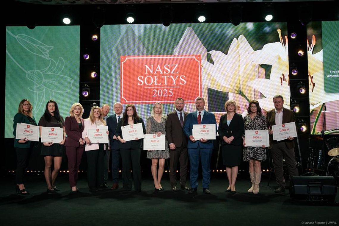 Zdjęcie przedstawia galę finałową konkursu "Nasz Sołtys", która odbyła się 20 października 2025r. w Lubelskim Centrum Konferencyjnym