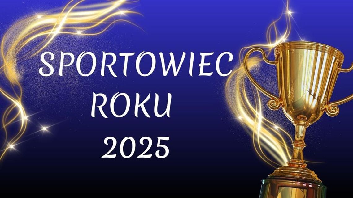 Grafika informuje o Plebiscycie Sportowym Powiatu Krasnostawskiego 2025
