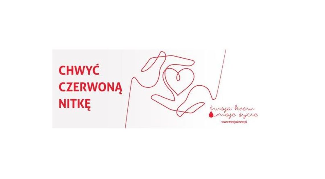 Grafika przedstawia terenową akcję poboru krwi "Oddaj krew - uratuj życie"
