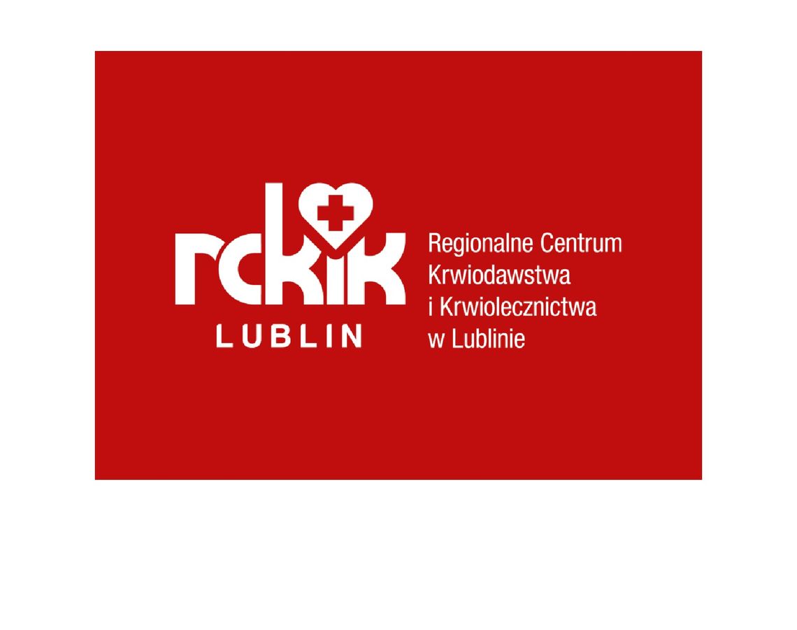Zdjęcie przedstawia Logotyp Regionalnego Centrum Krwiodawstwa i Krwiolecznictwa w Lublinie