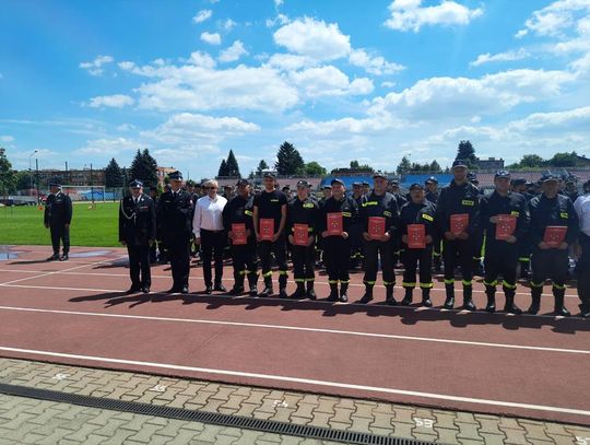 Powiatowe Zawody Sportowo - Pożarnicze, 23 czerwca 2024r., stadion MOSIR w Krasnymstawie