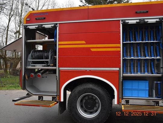 Powitanie nowego wozu strażackiego dla OSP Fajsławice, 12 grudnia 2025r.